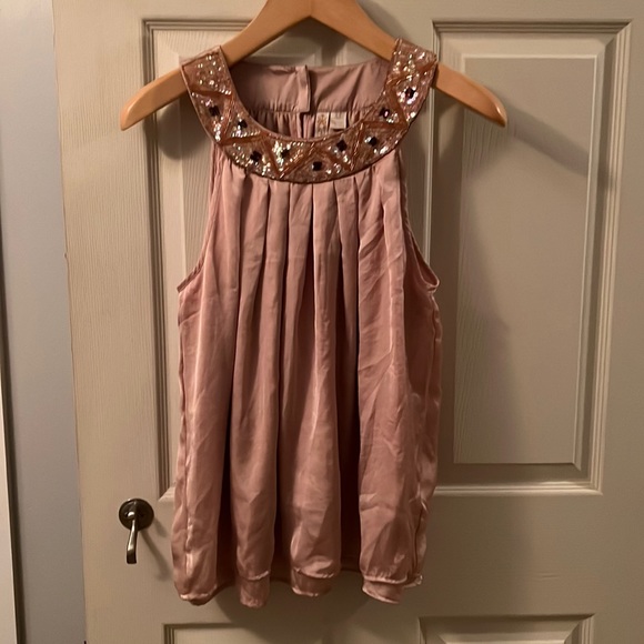 Pale Pink sequined top-XL - Picture 1 of 6